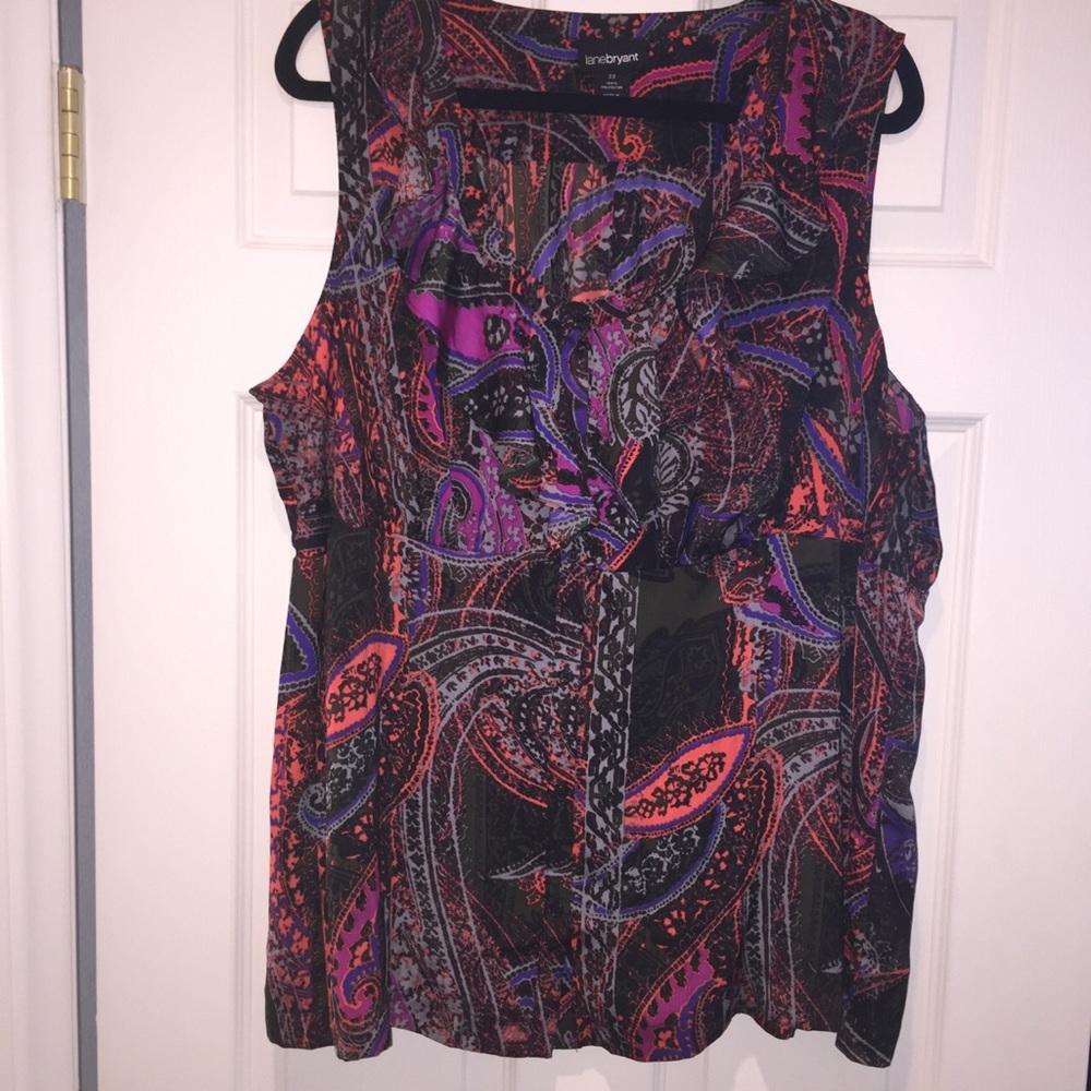 Lane Bryant Multi Color Sleeveless Top size 22